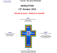 St Mary's Catholic School Putaruru - 12 October 2023